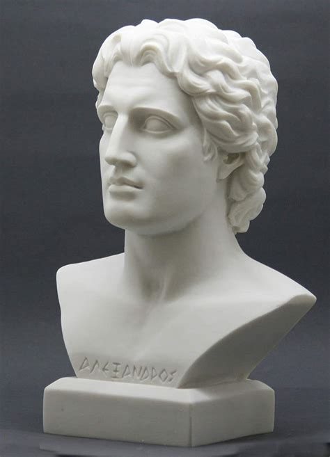 Alexander The Great Head Bust Greek Cast Marble Statue Sculpture Ebay