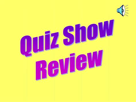 Ppt Quiz Show Review Powerpoint Presentation Free Download Id66441