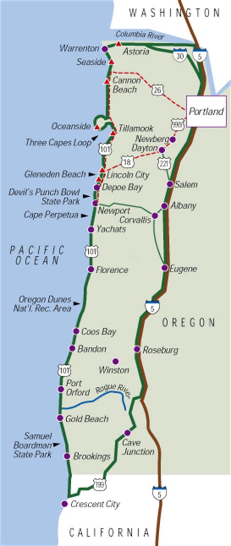Free Printable Oregon Coast Map