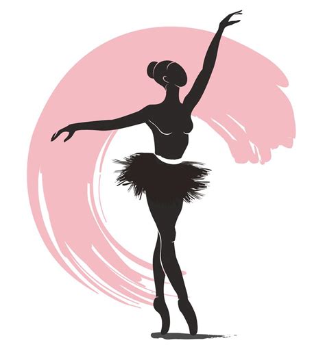 Woman Ballerina Ballet Logo Icon For Ballet School Dance Studio Vector