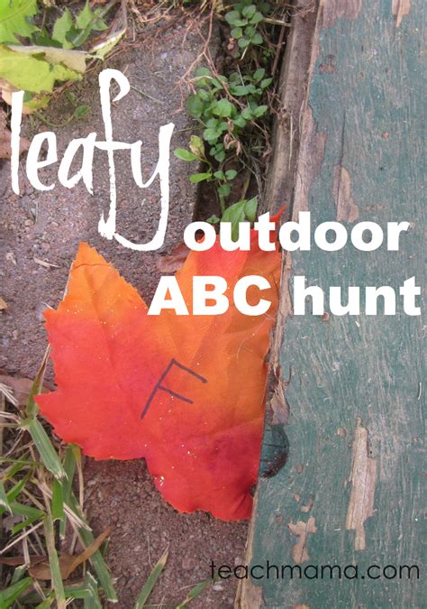 Leafy Outdoor Alphabet Letter Hunt Teach Mama