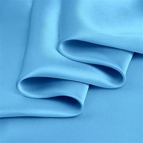 Pale Blue Charmeuse Fabric Pure Silk Fabrics For Fashion