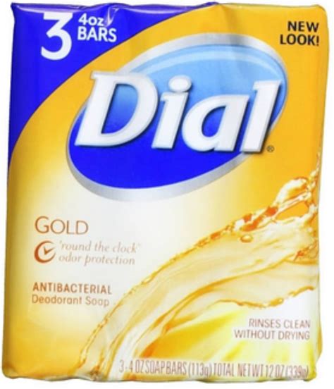 Dial Antibacterial Deodorant Soap Bar Gold 4 Oz Bars 3 Ea Pack Of 2