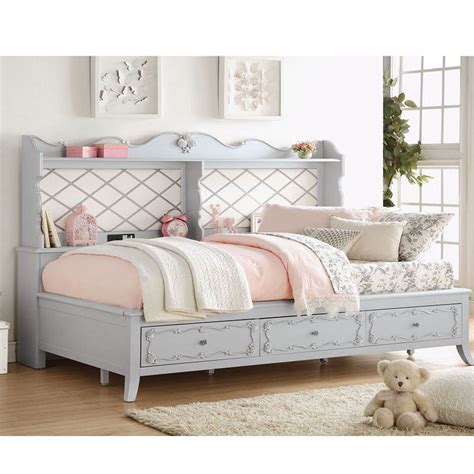 Twin Daybed Bed Frame For Girls Wood Twin Daybed With Bookcase And