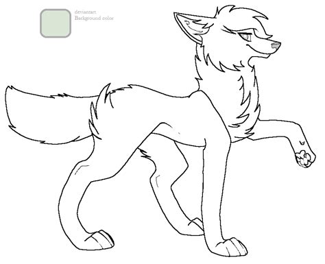 Angry wolf lineart not free to use. MSPaint Friendly Female Wolf Lineart Reupload by Birritan ...