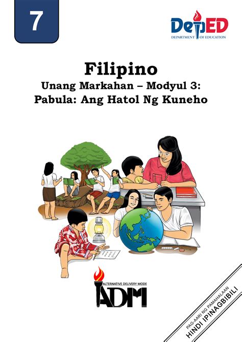Grade 7 Filipino Q1 Mod3 Pabula Ang Hatol Ng Kuneho Filipino Unang