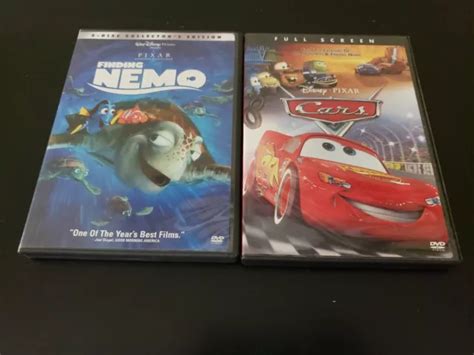 Walt Disney Pixar Animated Dvd Lot Cars Finding Nemo Tested Free