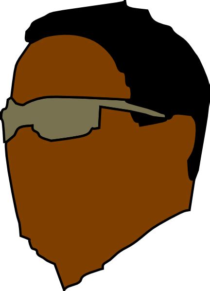Cool Black Dude With Glasses Clip Art At