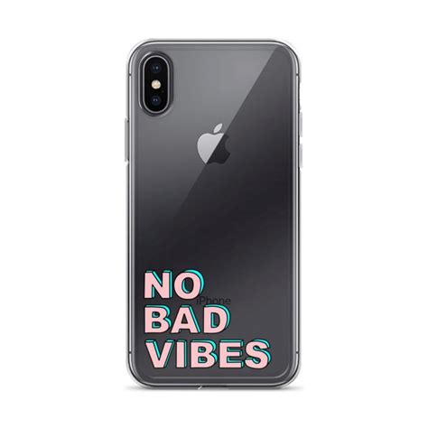 No Bad Vibes Phone Case For Iphone 12 Mini 11 Pro Max 7 8 Plus Etsy