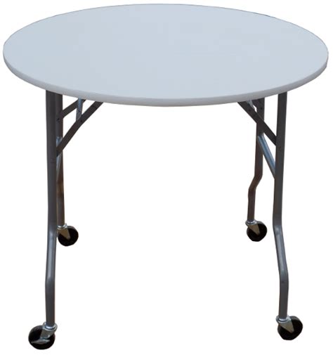 36 Inch Round Folding Cake Table On Wheels
