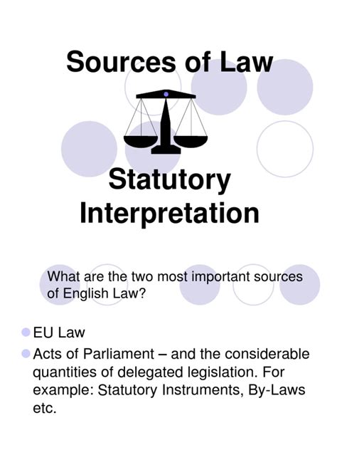 Statutory Interpretation Plain Meaning Rule Statutory Interpretation