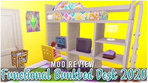 Functional Bunkbed Desk 2020 Mod Los Sims 4 Mod Review Youtube
