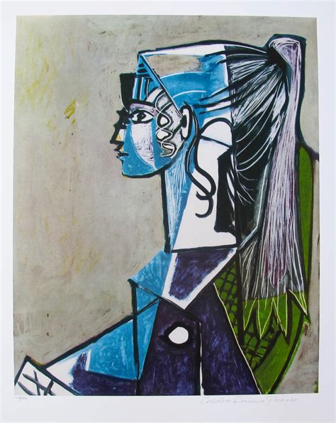 2.307 picasso portrait bilder und fotos. #10 PORTRAIT OF SYLVETTE DAVID Pablo Picasso Estate Signed ...