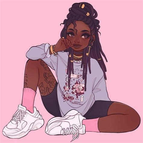 Pin By Torrie Scott On Ebrar In 2021 Girls Cartoon Art Black Girl Art Black Girl Magic Art