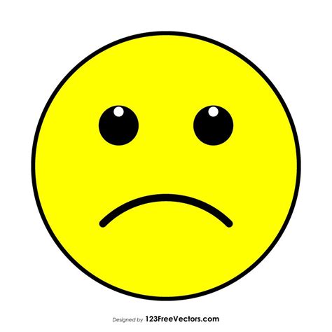 Slightly Frowning Face Emoji Vector Free 123freevectors