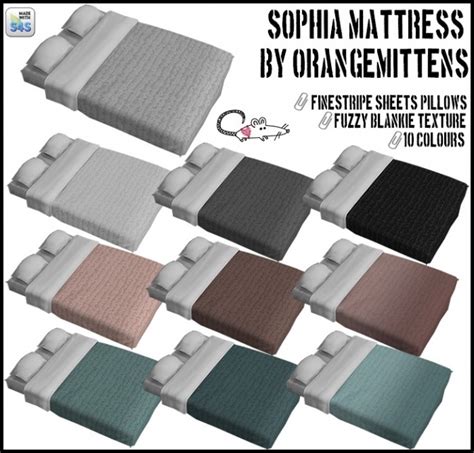 Orangemittens Sophia Mattress Recolors At Loverat Sims4 Sims 4 Updates