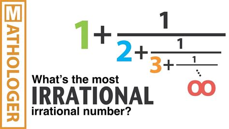 Infinite Fractions And The Most Irrational Number Youtube