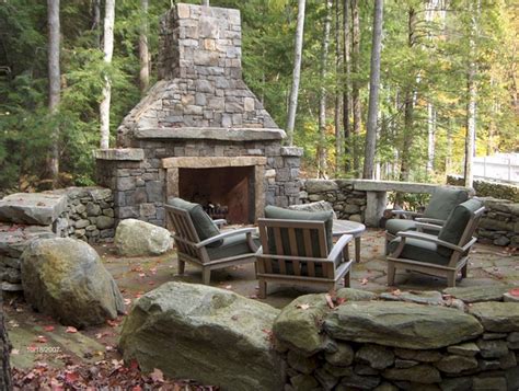 Rustic Outdoor Fireplace Rustic Outdoor Fireplace Design