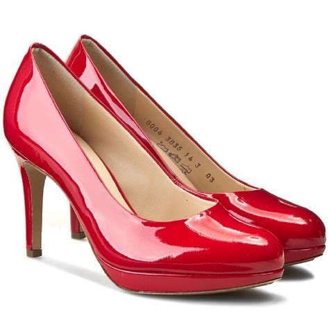 Women S Hogl Studio Closed Pump Leather Court Shoes Ho Red Patent