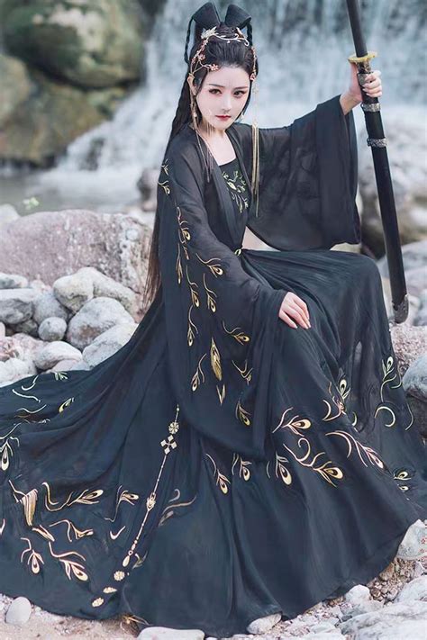 Black Hanfu Traditional Asian Dress Hanfu Ancient Chinese Clothing