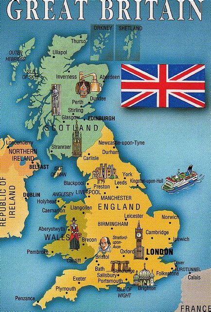Reino unido de la gran bretaña e irlanda del norte (inglés: United Kingdom map | Mapa del reino unido, Mapa de ...