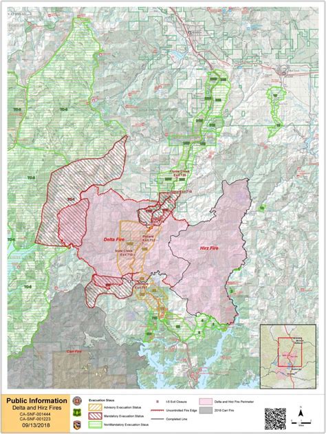 Delta Fire Map Update California Wildfire Scorches 58427 Acres