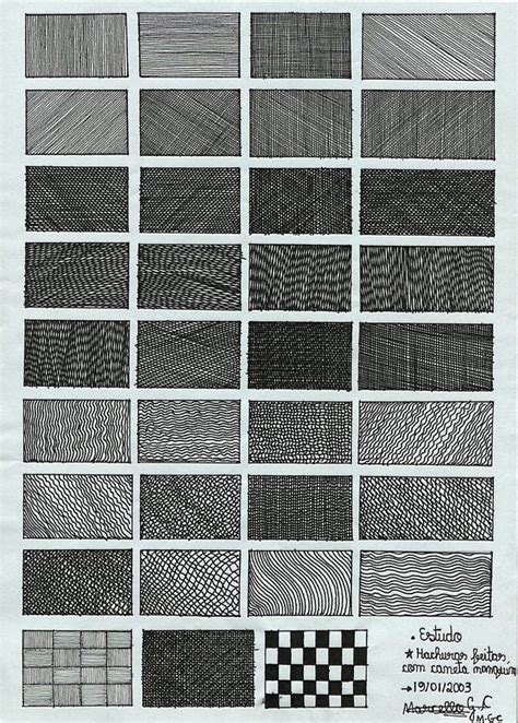 An Old Book With Black And White Lines On It All In Different Shapes And Sizes