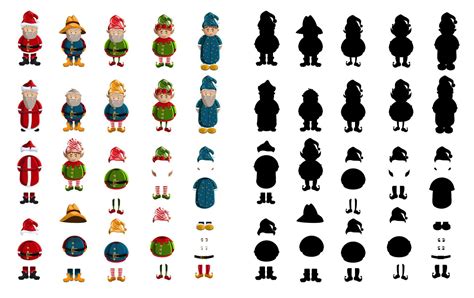 Vector Set Of Fairy Tale Characters In Cartoon Style Their Silhouettes