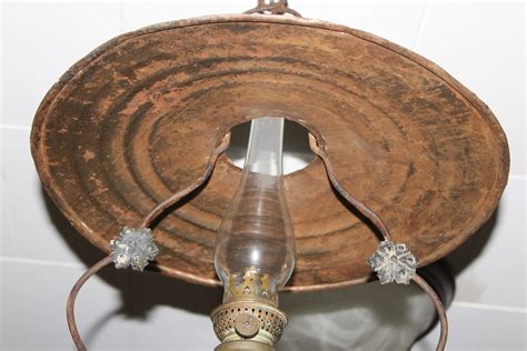 Antique Hanging Parlor Oil Lamp Early 1900s Rustic Farmhouse Decor