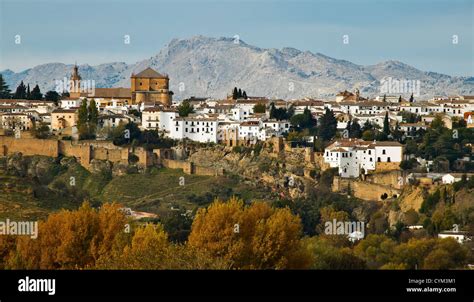 Ronda The Walled Town High Up In The Hills Above Malaga Spain Stock