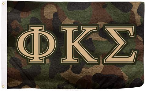 Phi Kappa Sigma Camo Letter Fraternity Flag Banner 3 Feet X 5 Feet Sign