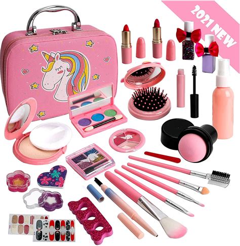 Flybay Kids Makeup Kit For Girls Washable Makeup Set For Girl Real