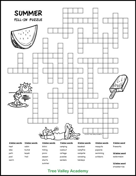 Free Printable Word Fill In Puzzles