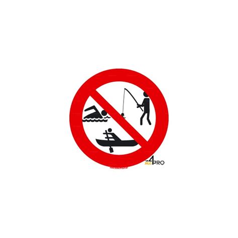 Señal Pesca Baño Y Barcas Prohibidos 4mepro