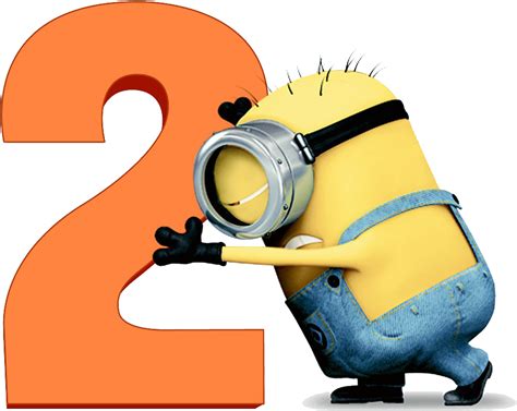 Despicable Me Png Photo Minion With Number 2 1024x1024 Png