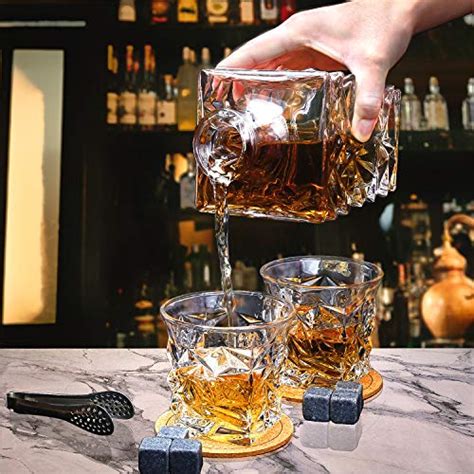Lighten Life Whiskey Decanter Set With Glassescrystal Liquor Decanter