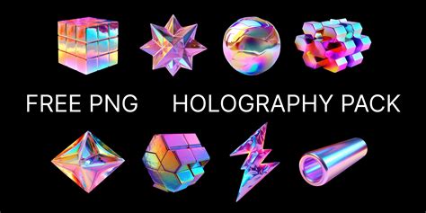 Holography Shapes Png Pack Free Figma