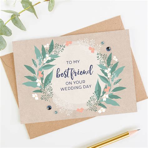 Beautiful designs in a range of themes. Best Friend Wedding Day Card By Norma&Dorothy | notonthehighstreet.com