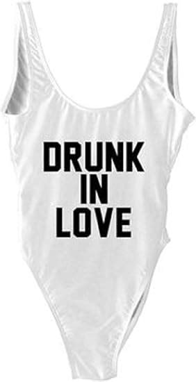 Womens Drunk In Love Bathing Suit Bachelorette Party Bride To Be