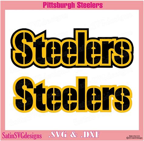 Pittsburgh Steelers Wordmark Design SVG Files, Cricut, Silhouette