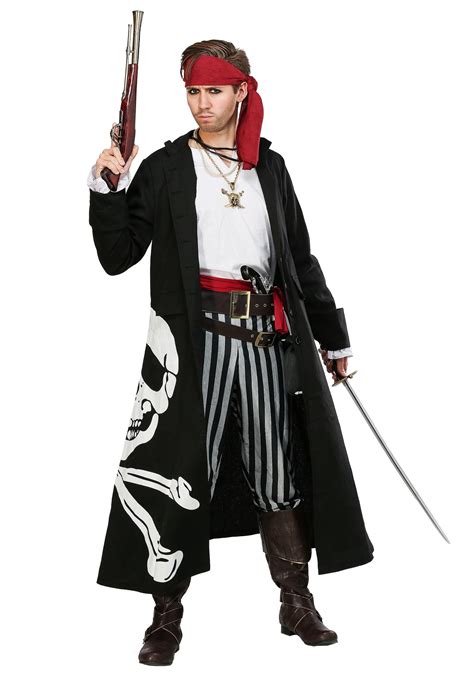 Pirate Flag Captain Plus Size Costume For Men Exclusive