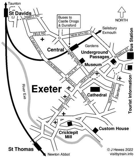 Exeter Tourist Map