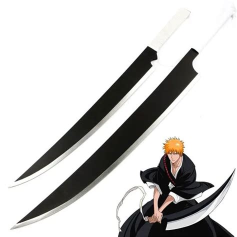 Ichigo Sword Bleach Anime Dual Wield Blade Zangetsu Kurosaki Cosplay