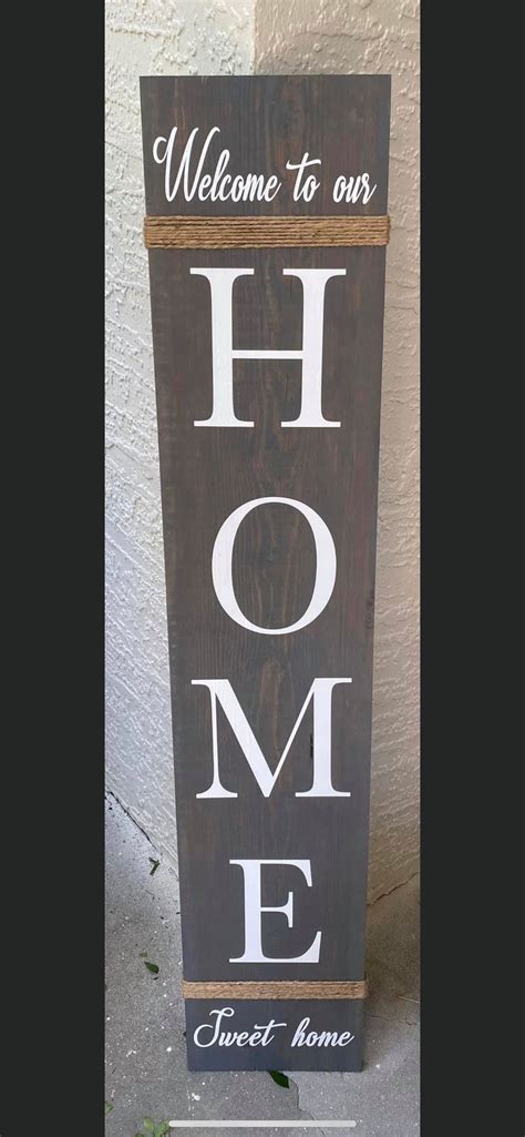 Welcome To Our Home Sweet Home Porch Sign Etsy