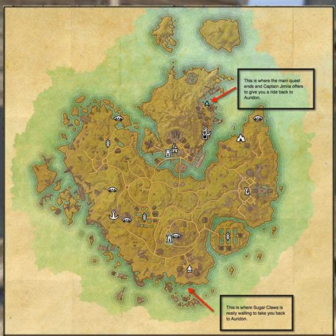 32 Eso Auridon Treasure Map 1 Maps Database Source
