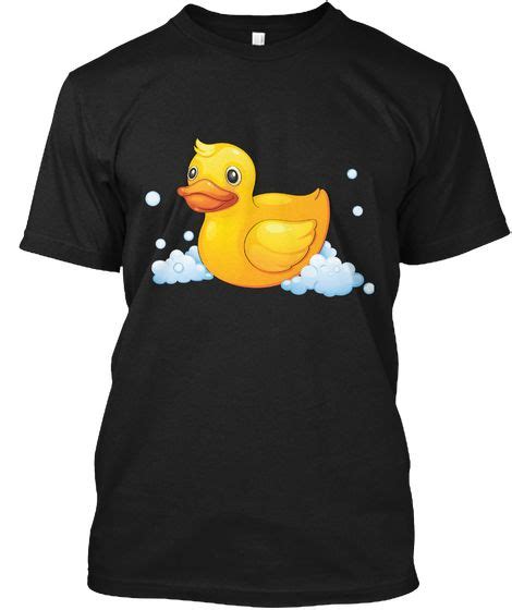 Cute Yellow Rubber Ducky T Shirt Duck Ts Black T Shirt Front Cute
