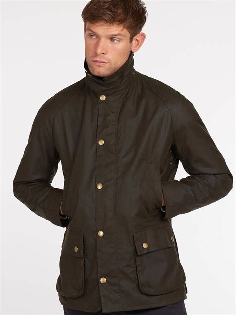 Barbour Mens Ashby Wax Jacket In Olive Dapper Street