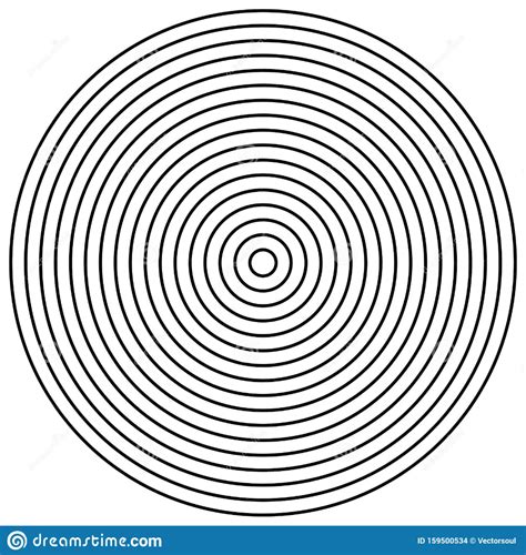 Radial Circles Design Element Converge Circle Lines Repeating Expand