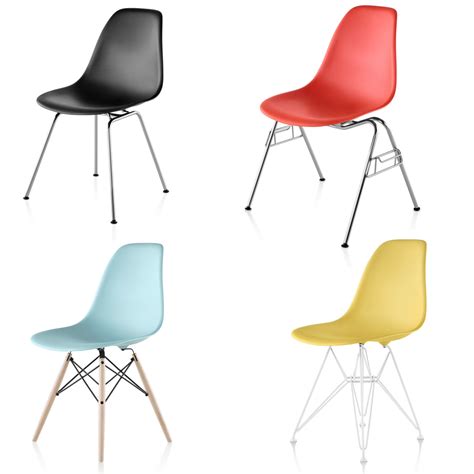Their clean, simple forms cradle the body. Herman Miller Eames® Molded Plastic Side Chair | Eames ...