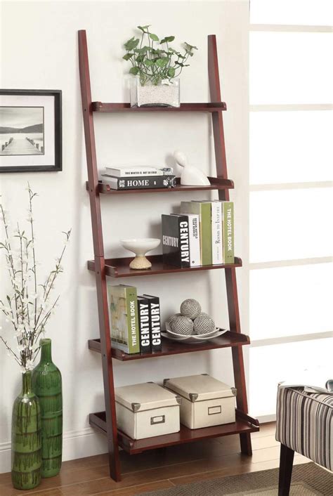 Wooden shelves bring beautiful textures into the spaces and add chic details to modern kitchen designs. Contemporary Ladder Bookshelves Ideas for Unique Interior ...